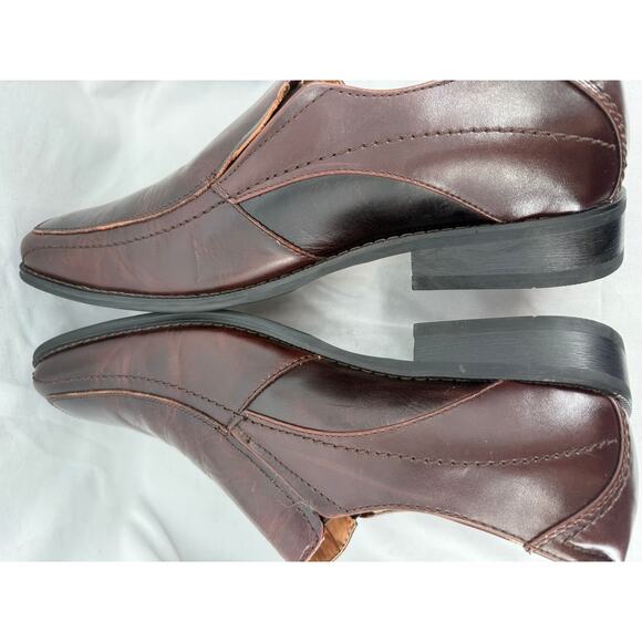 Joseph Abboud Men\'s Burgundy Brown Leather Slip On Dress Shoes Loafers Size 14M main image 14